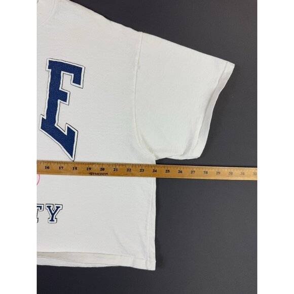 Vintage 90s YALE University XXL Womens Crop Top Shirt XL Fit NCAA Female - Picture 8 of 9